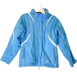 Spyder Girls Blue and White Winter Coat